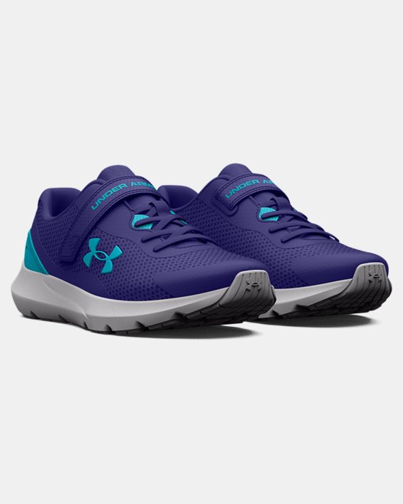Boys' Pre-School UA Surge 3 AC Running Shoes, Blue, pdpMainDesktop image number 3